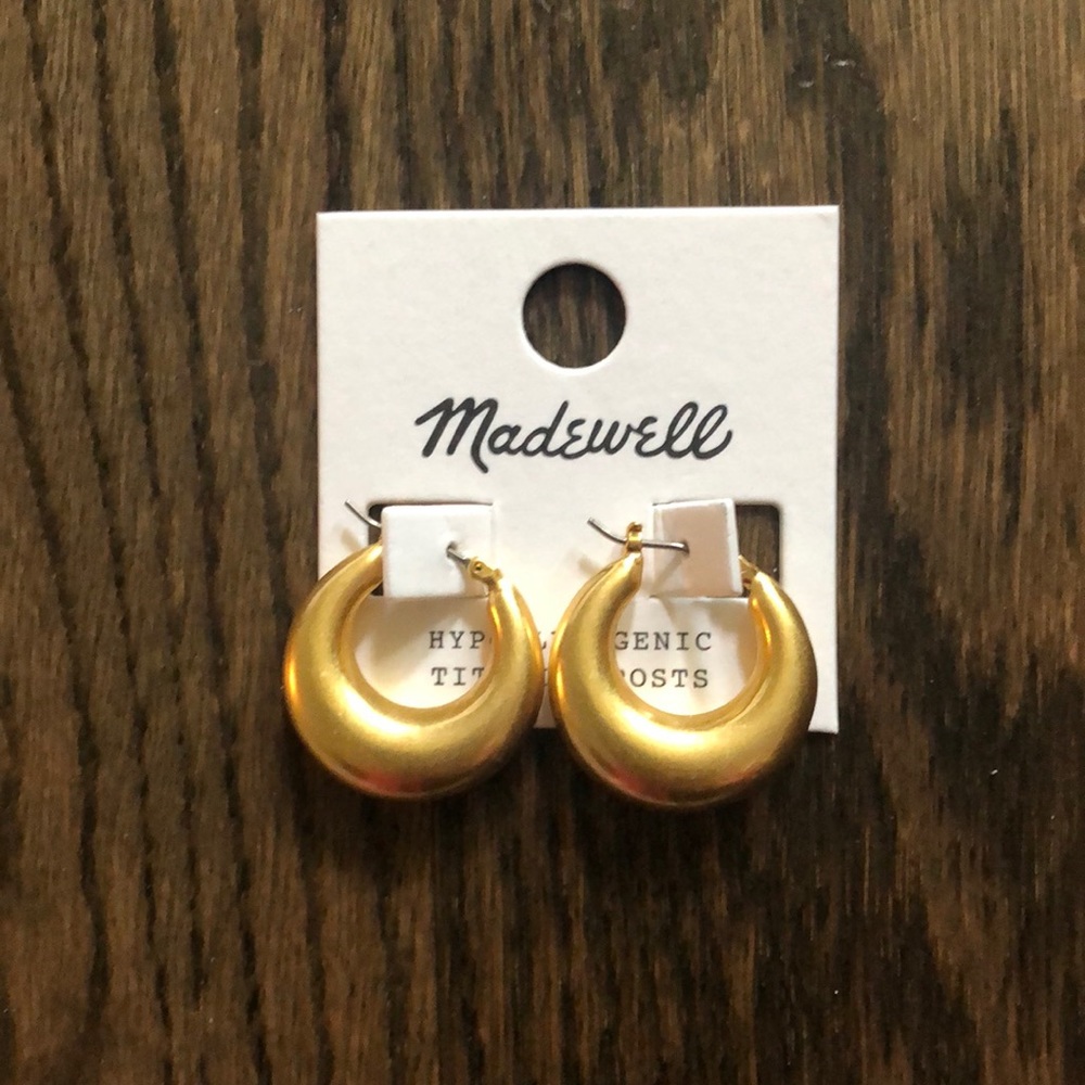 Madewell Crescent Medium Hoop Earrings